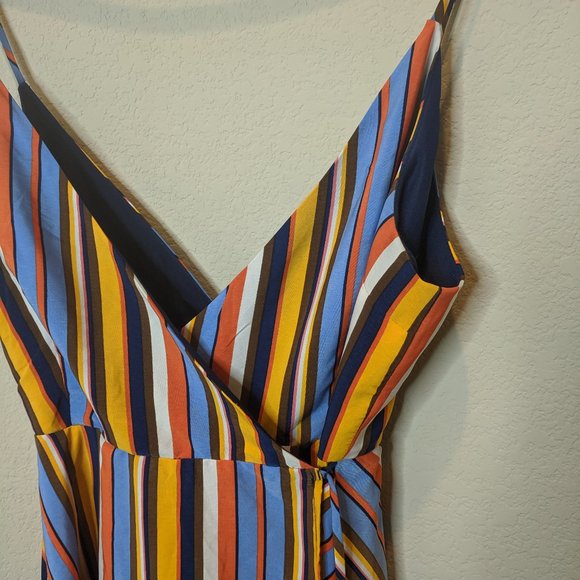 Like New! Forever 21 Striped Tie Dress M - Picture 2 of 5
